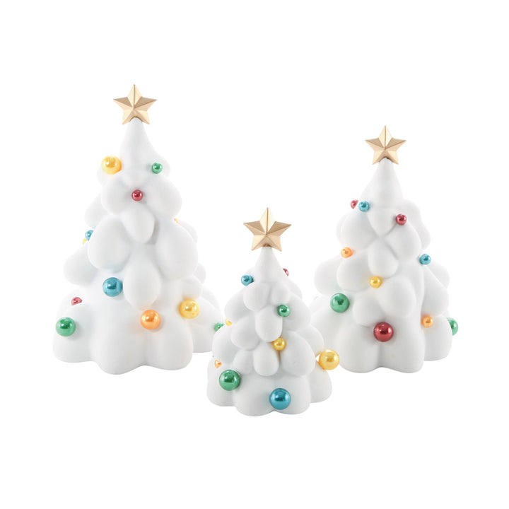 Department 56 Cross Product Village Accessory: Snowdream Trees, Set of 3