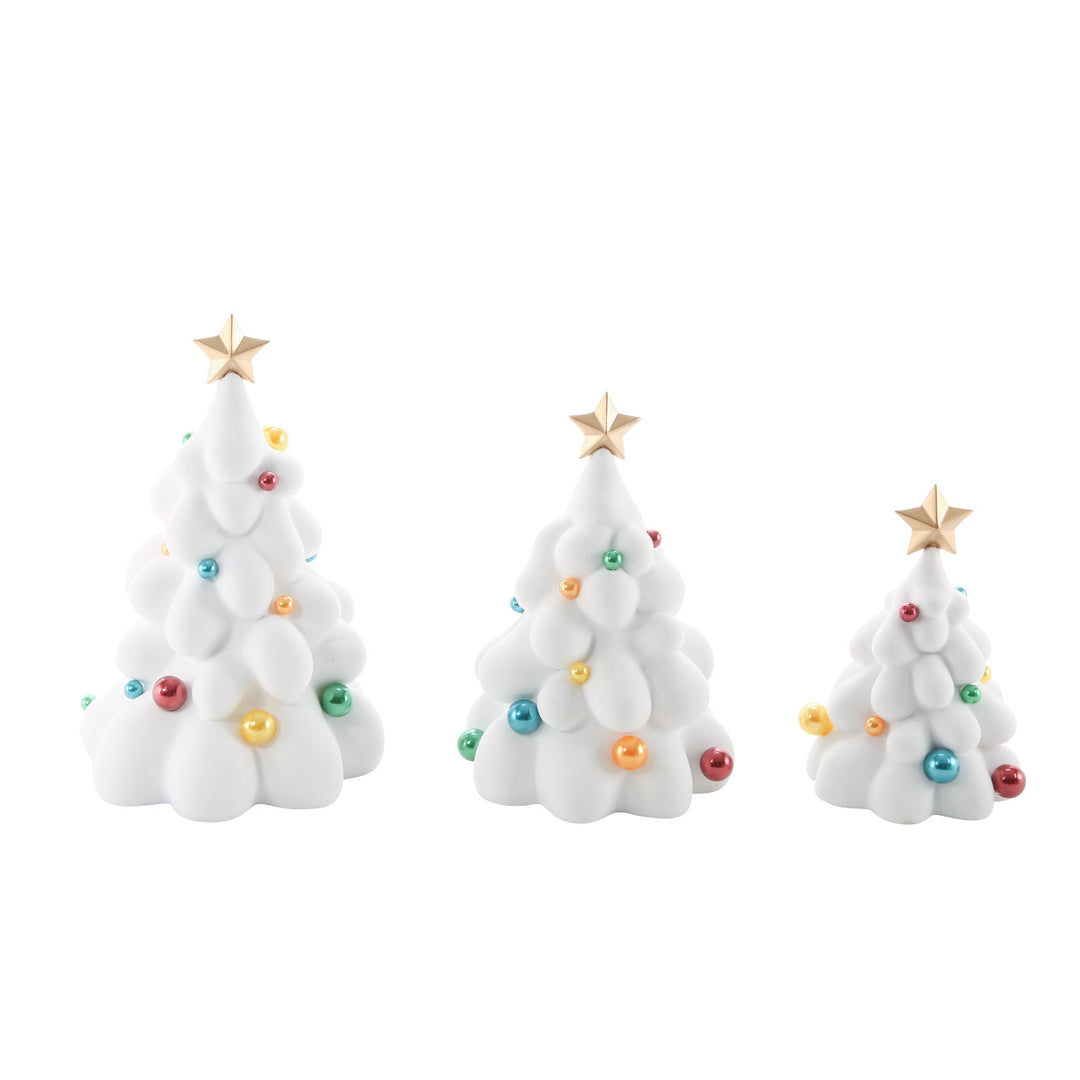 Department 56 Cross Product Village Accessory: Snowdream Trees, Set of 3