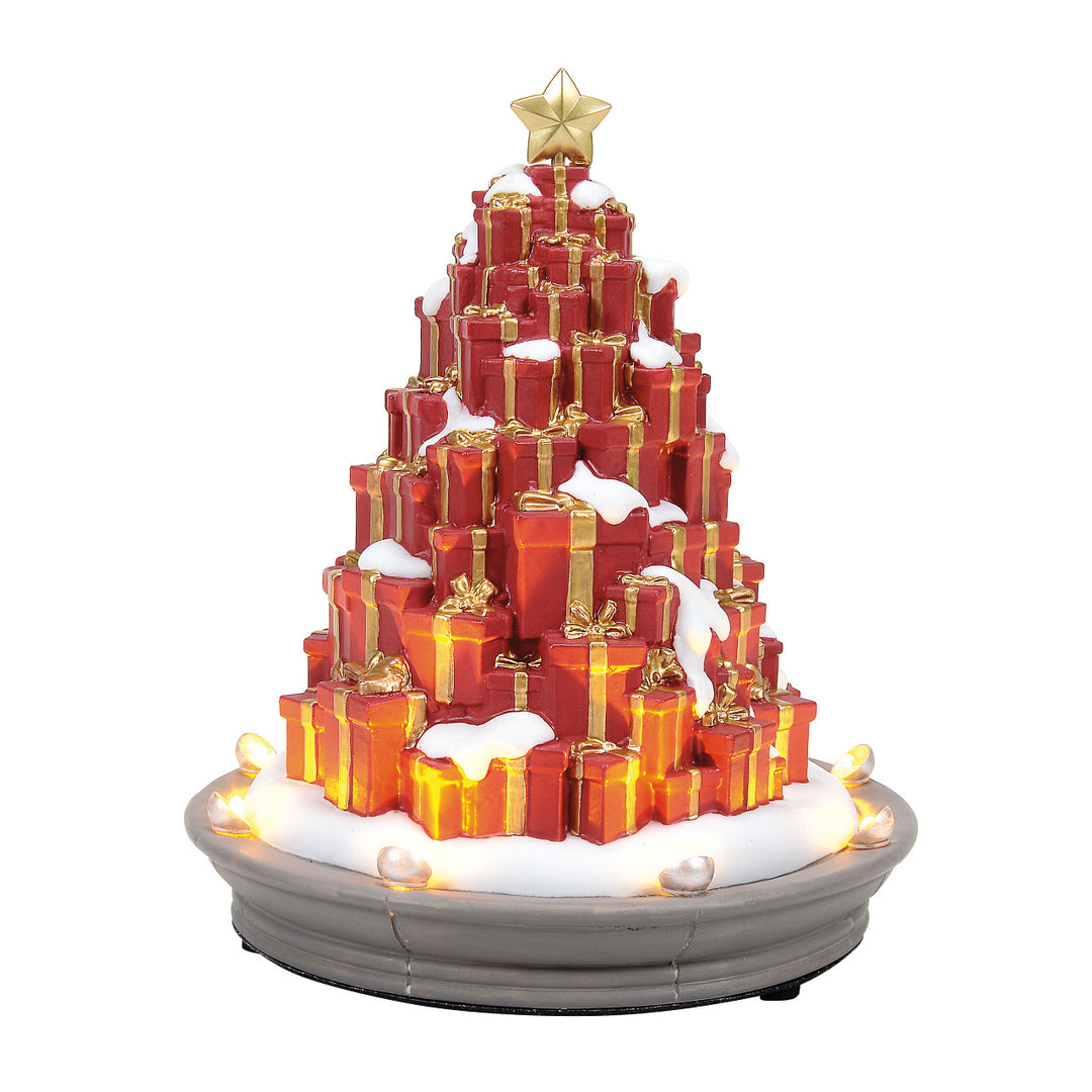 Department 56 Cross Product Village Accessory: A Season Of Giving Tree sparkle-castle