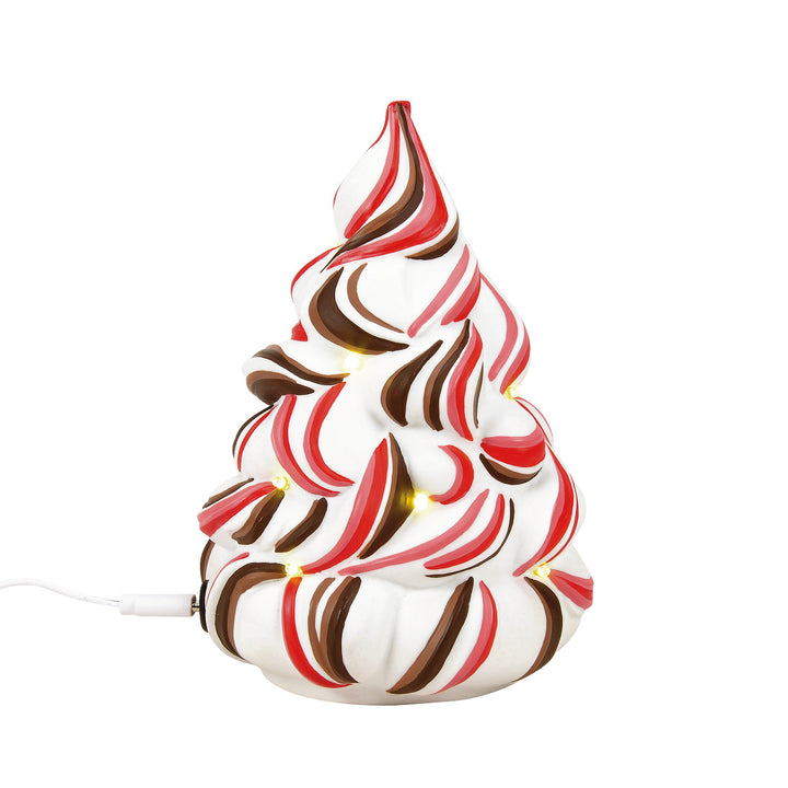 Department 56 Cross Product Village Accessory: Mochamint Lit Tree sparkle-castle