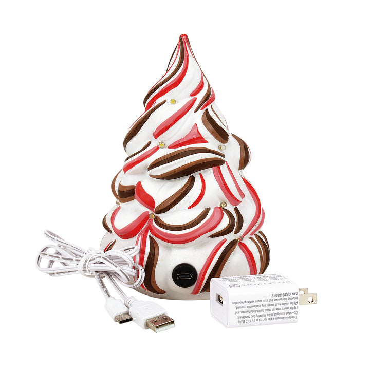 Department 56 Cross Product Village Accessory: Mochamint Lit Tree sparkle-castle