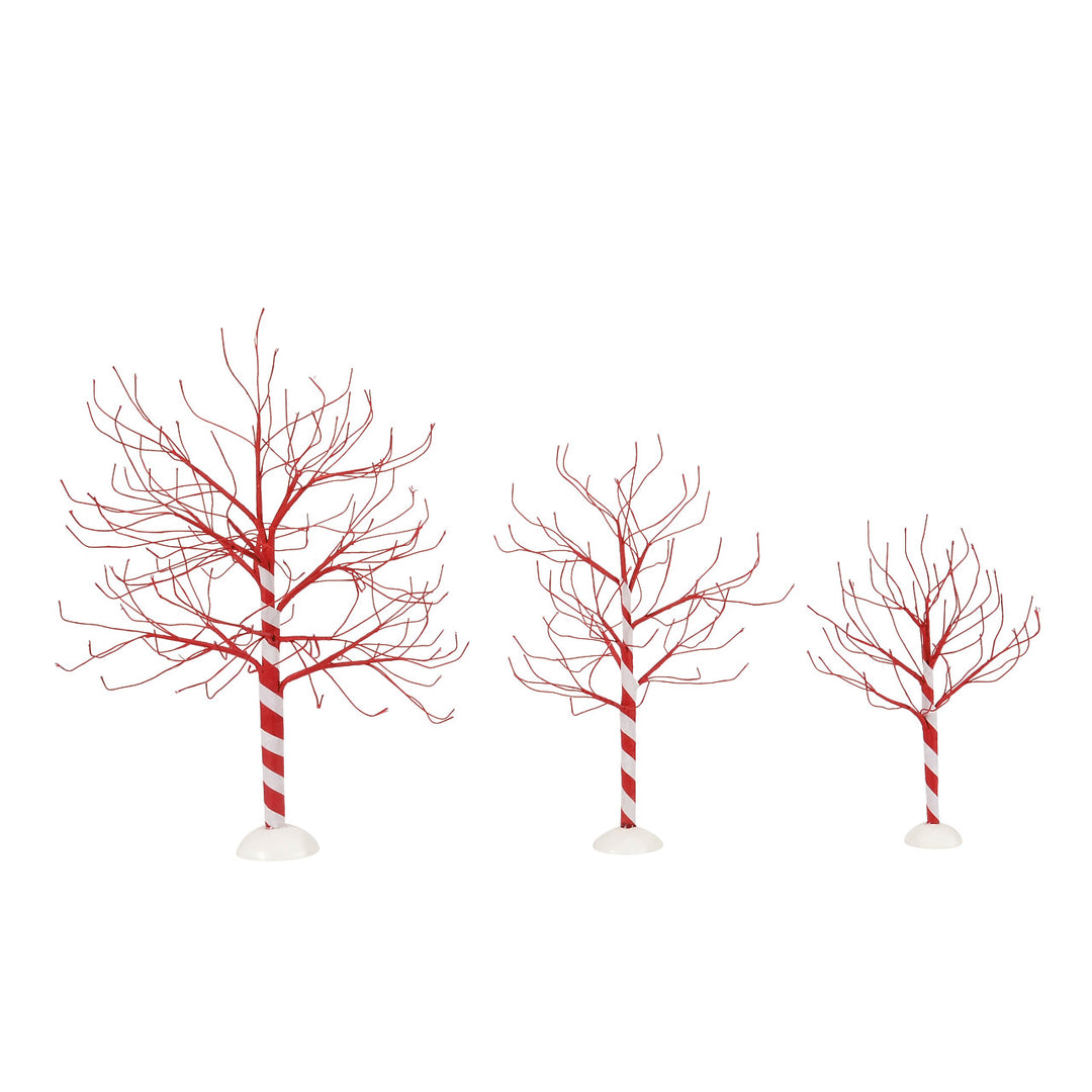 Department 56 Cross Product Village Accessory: Peppermint Twist Trees, Set of 3 sparkle-castle