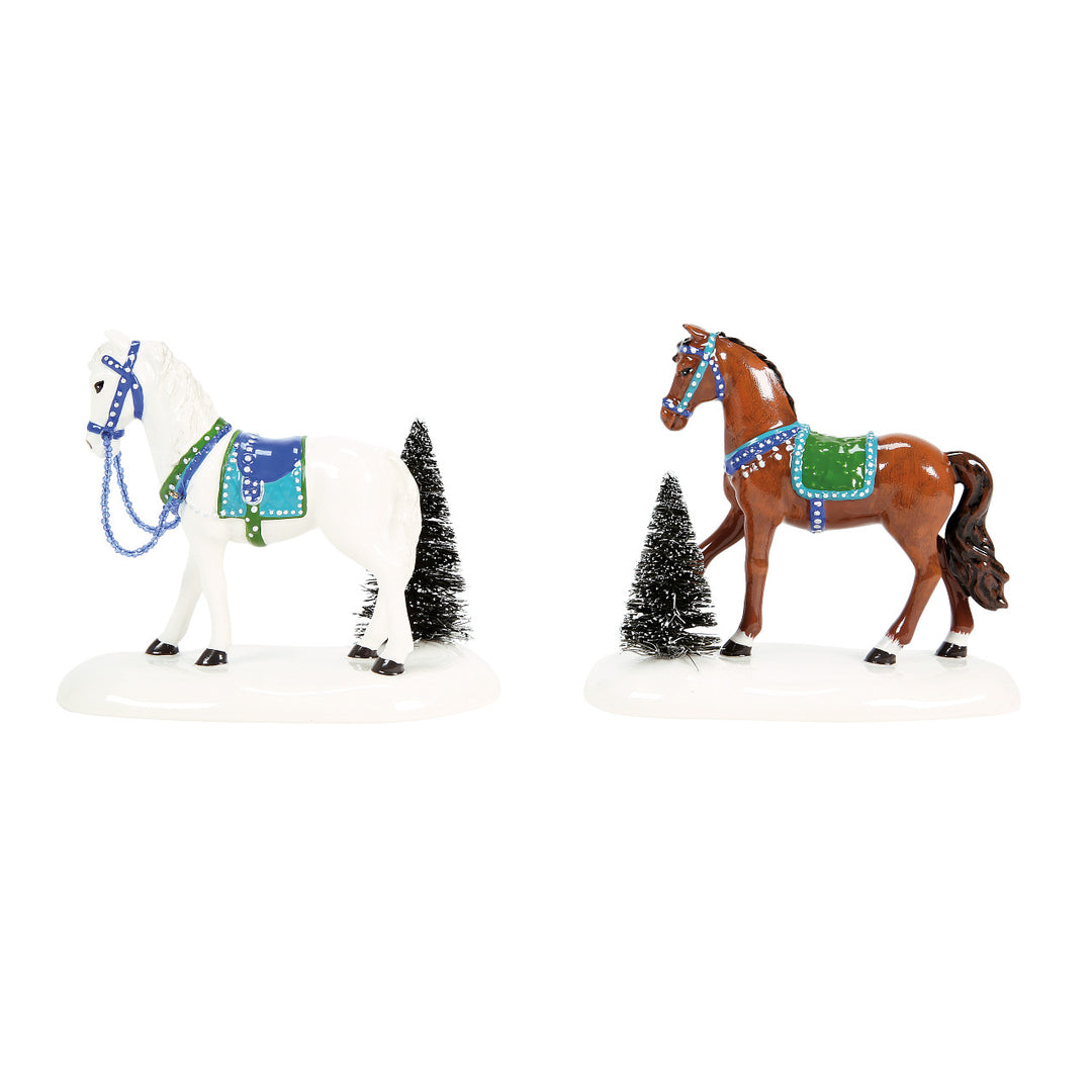 Department 56 Cross Product Village Accessory: Holiday Trotters, Set of 2