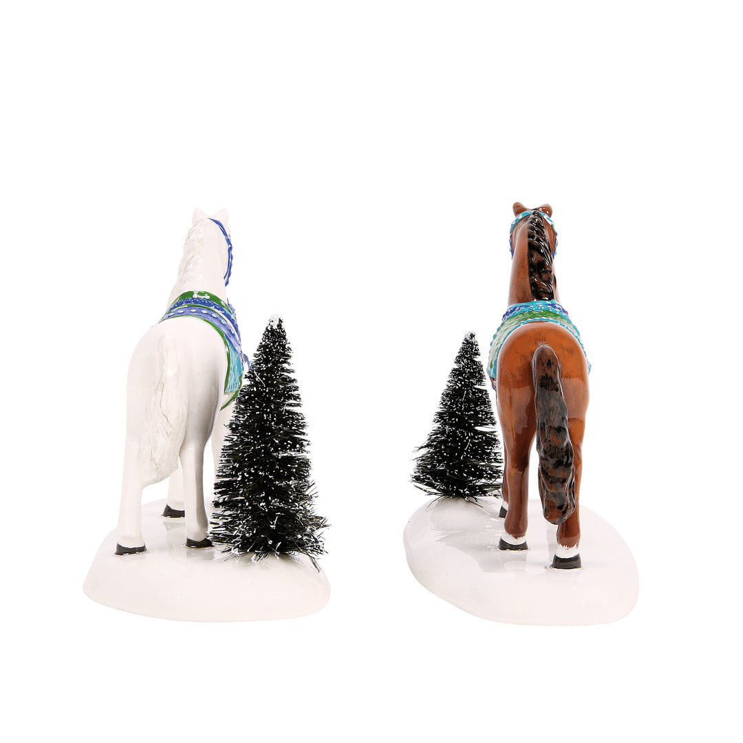 Department 56 Cross Product Village Accessory: Holiday Trotters, Set of 2