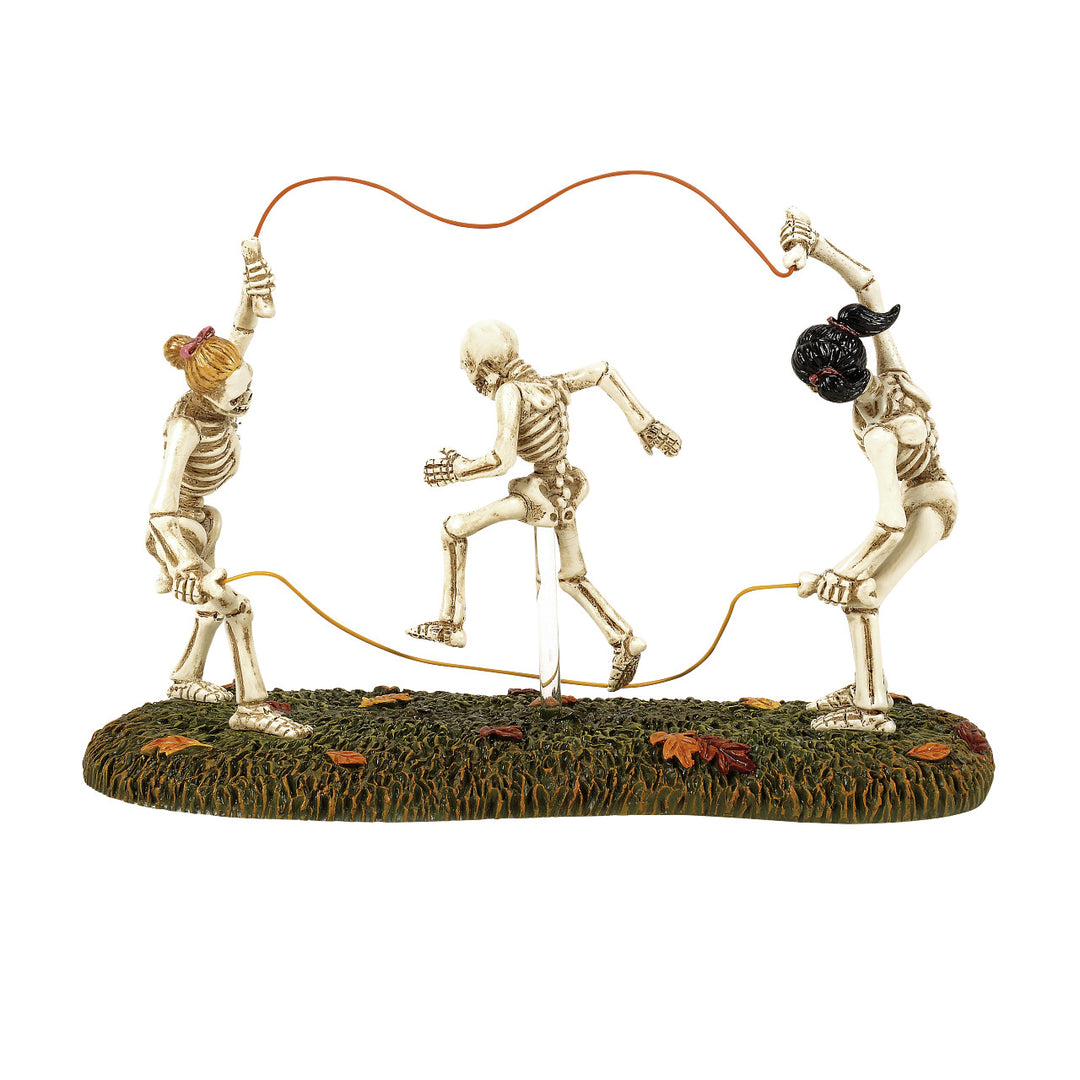 Department 56 Snow Village Halloween Accessory: Bones Double Dutch sparkle-castle
