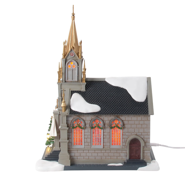 Department 56 Christmas In The City Village: 50th Church Of Purposed Faith sparkle-castle