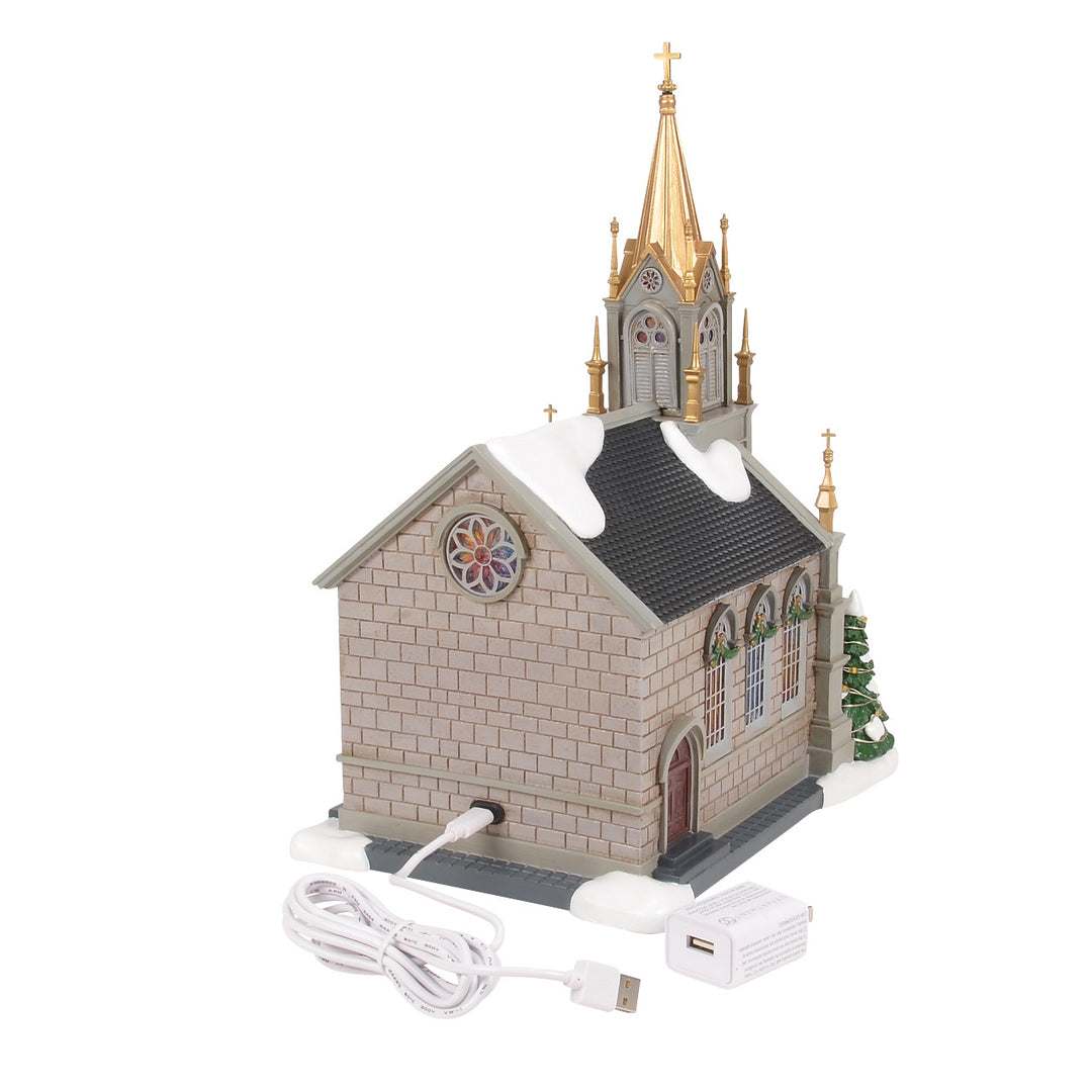 Department 56 Christmas In The City Village: 50th Church Of Purposed Faith sparkle-castle
