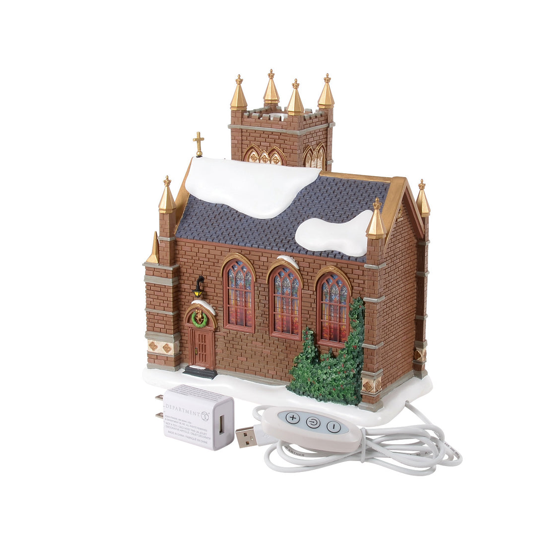 Department 56 Dickens Snow Village: 50th Church Fraternal Charity sparkle-castle