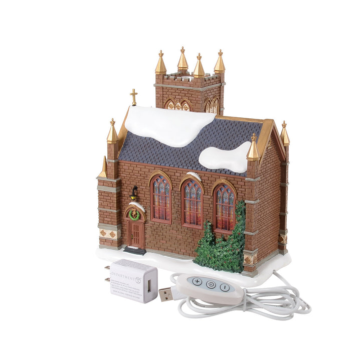 Department 56 Dickens Snow Village: 50th Church Fraternal Charity sparkle-castle