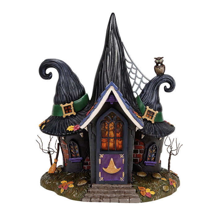 Department 56 Snow Village Halloween: 50th Temple of Enlightened Hag sparkle-castle