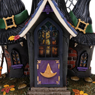 Department 56 Snow Village Halloween: 50th Temple of Enlightened Hag sparkle-castle