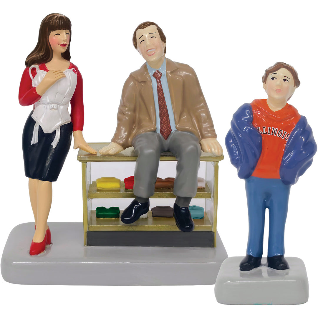 Department 56 Original Snow Village Accessory: Can't See Line Can You Russ?, Set of 2