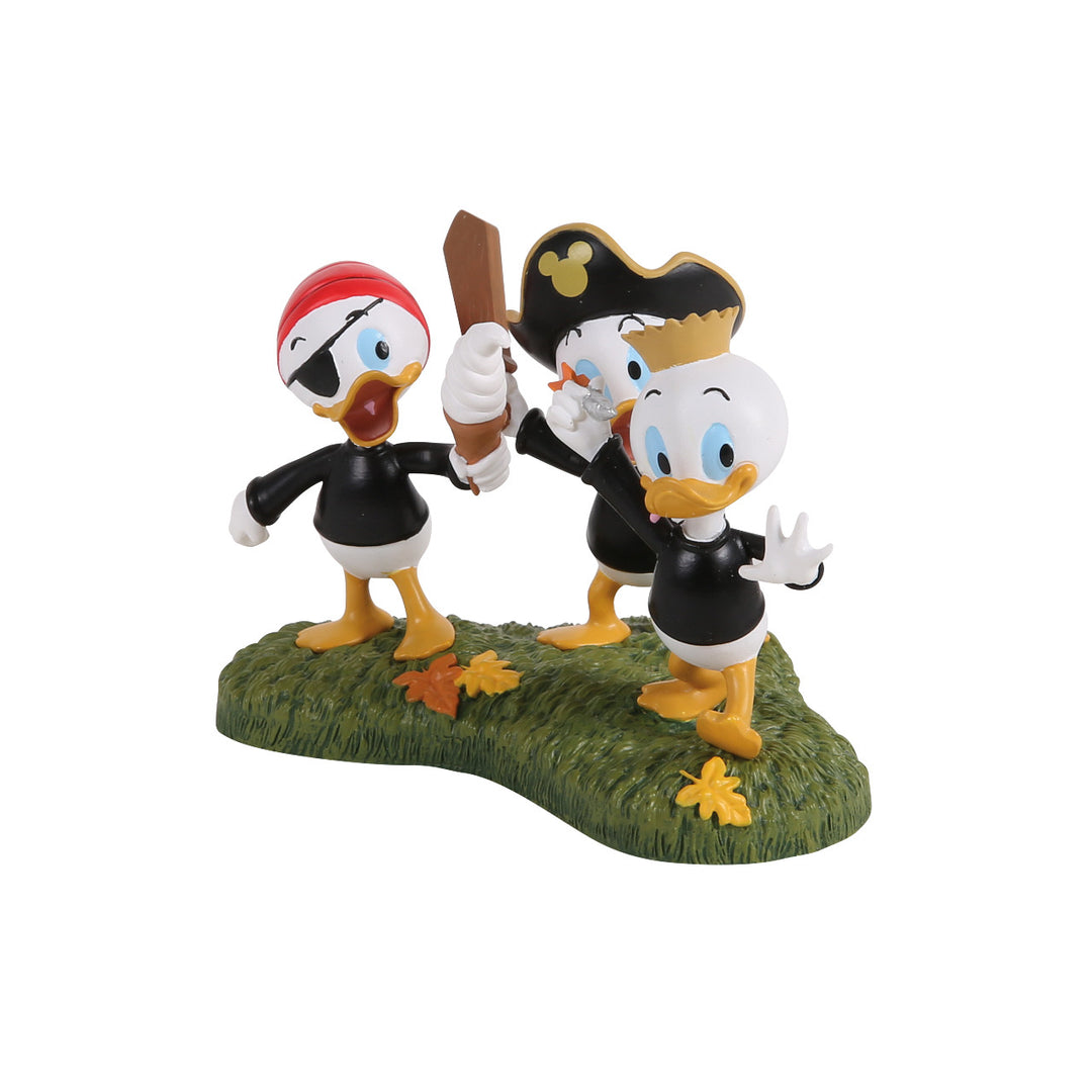 Department 56 Disney Snow Village Halloween Accessory: Huey Dewey Louie Take A Chance sparkle-castle