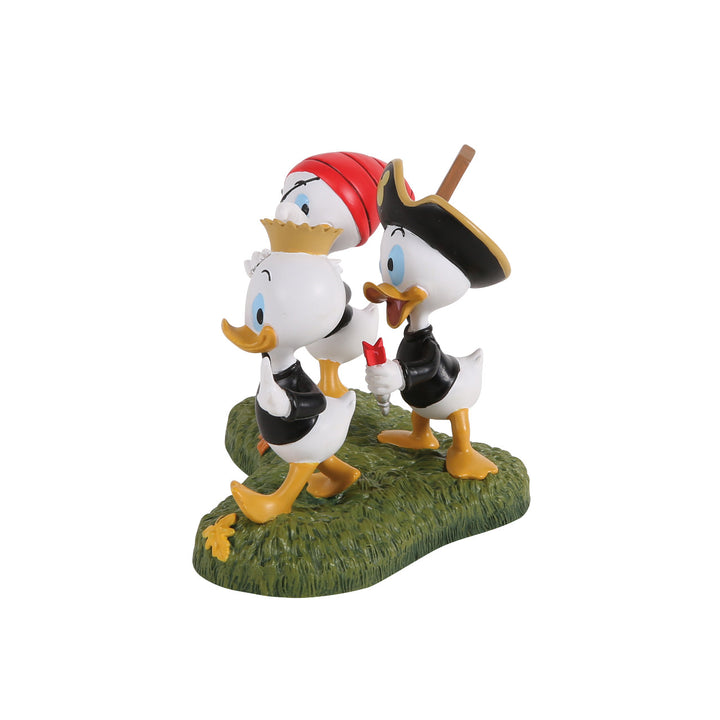Department 56 Disney Snow Village Halloween Accessory: Huey Dewey Louie Take A Chance sparkle-castle