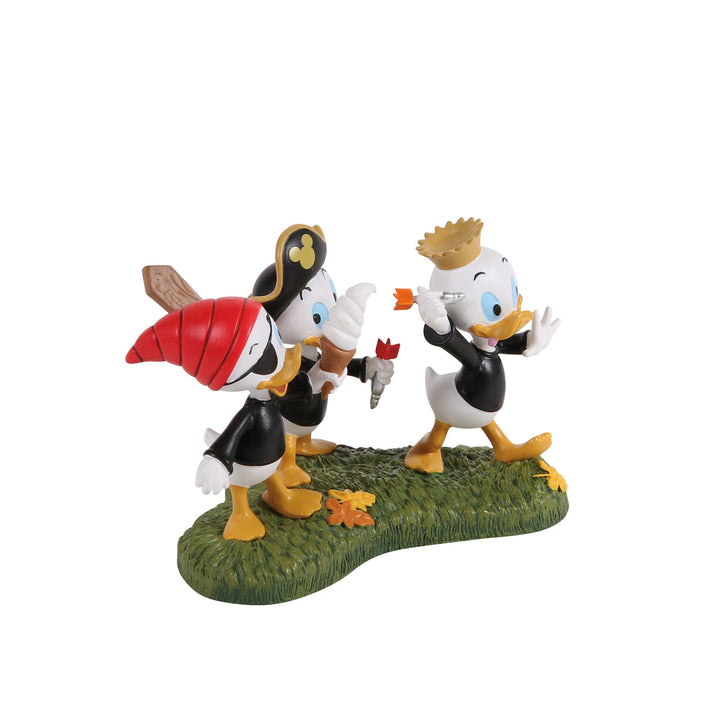 Department 56 Disney Snow Village Halloween Accessory: Huey Dewey Louie Take A Chance sparkle-castle