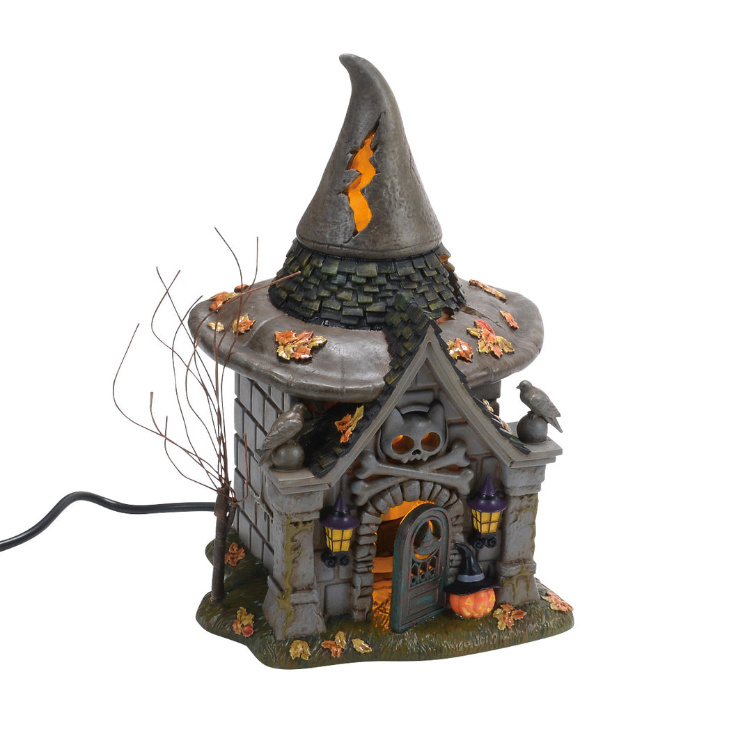 Department 56 Snow Village Halloween: 50th Crypt Of The Old Hag sparkle-castle