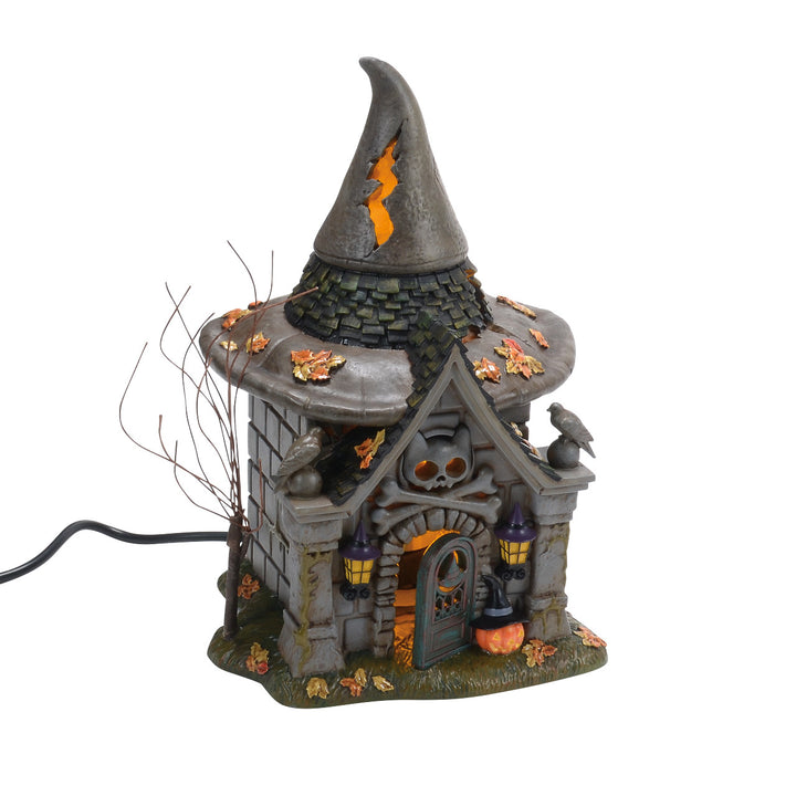 Department 56 Snow Village Halloween: 50th Crypt Of The Old Hag sparkle-castle