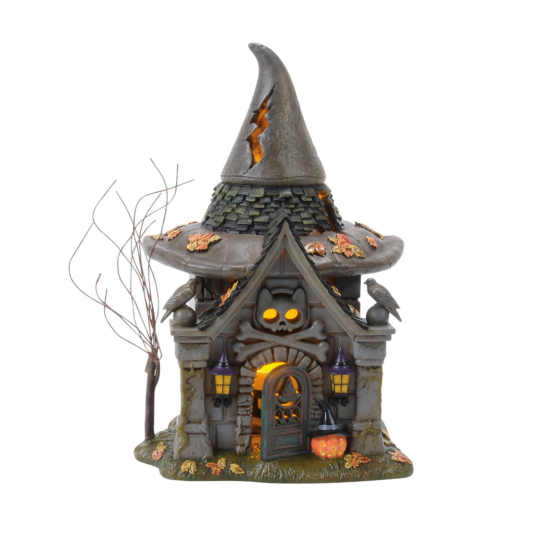 Department 56 Snow Village Halloween: 50th Crypt Of The Old Hag sparkle-castle