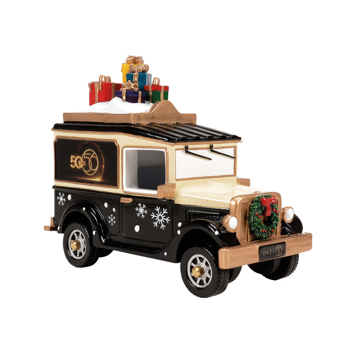 Department 56 Original Snow Village Accessory: 50th Village Express Van sparkle-castle