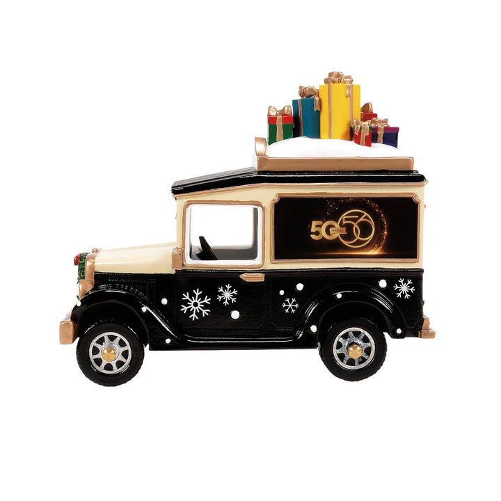 Department 56 Original Snow Village Accessory: 50th Village Express Van sparkle-castle