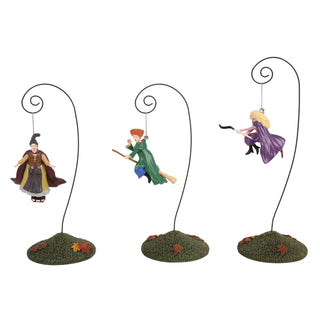 Department 56 Hocus Pocus Village: On Modern Brooms, Set of 3 sparkle-castle
