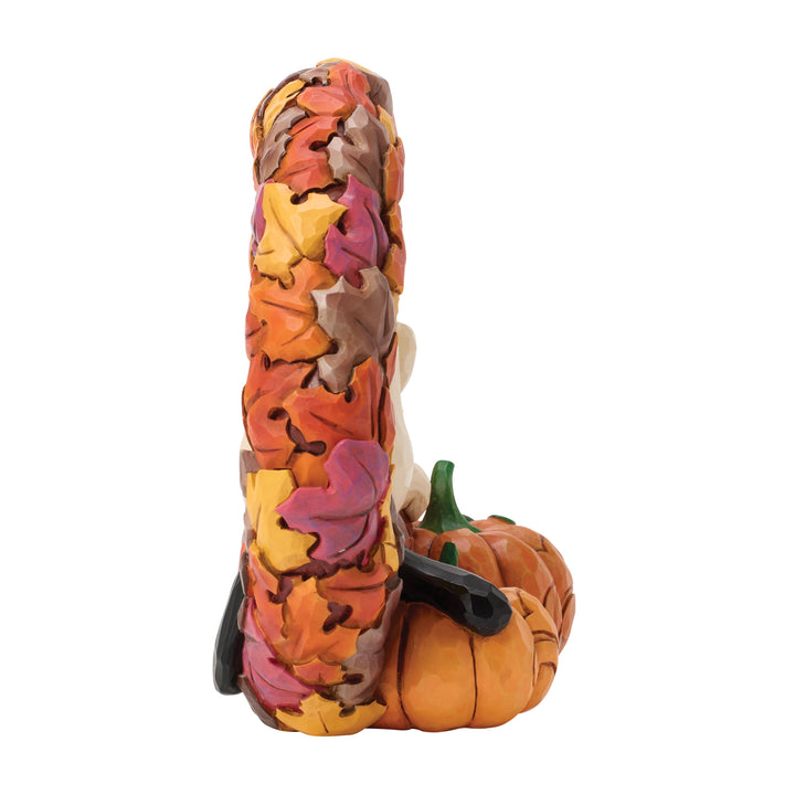 Jim Shore Peanuts: Snoopy On Fall Wreath Figurine sparkle-castle