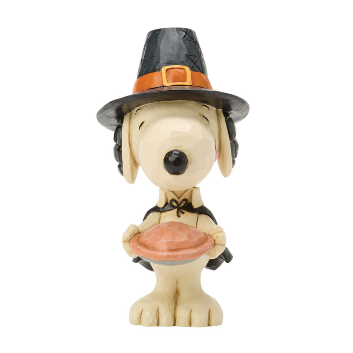 Jim Shore Peanuts: Snoopy With Pumpkin Pie Miniature Figurine sparkle-castle