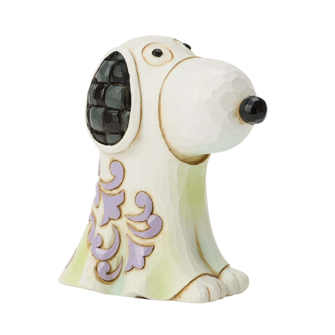 Jim Shore Peanuts: Snoopy Ghost Miniature Figurine sparkle-castle