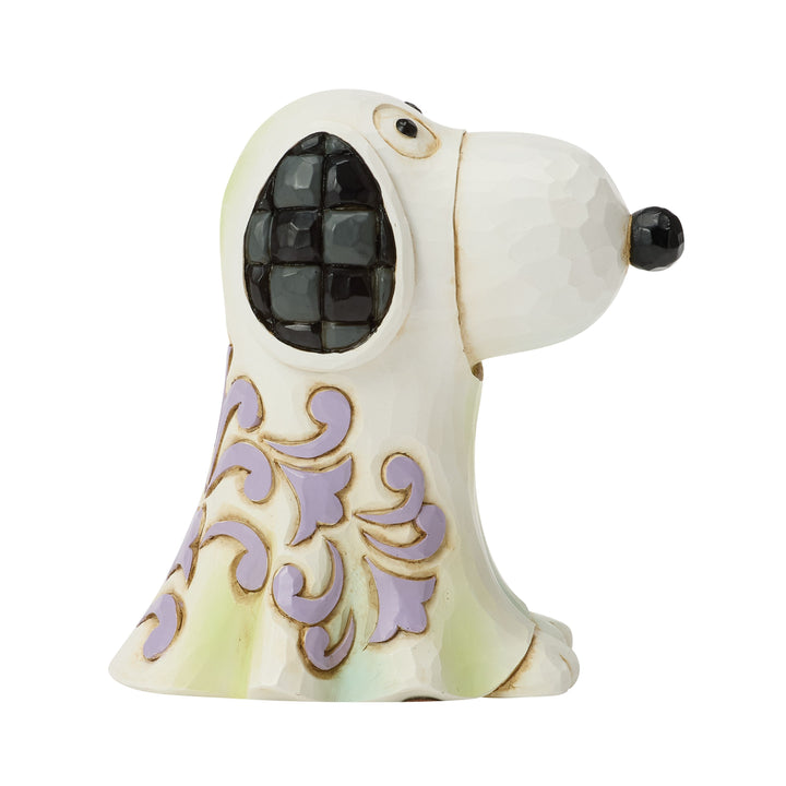 Jim Shore Peanuts: Snoopy Ghost Miniature Figurine sparkle-castle
