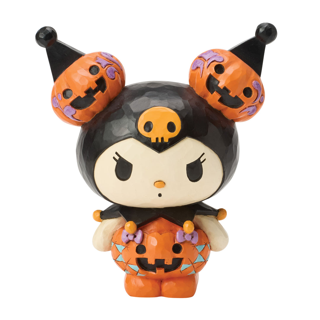 Jim Shore Sanrio: Kuromi in Pumpkin Costume Figurine sparkle-castle