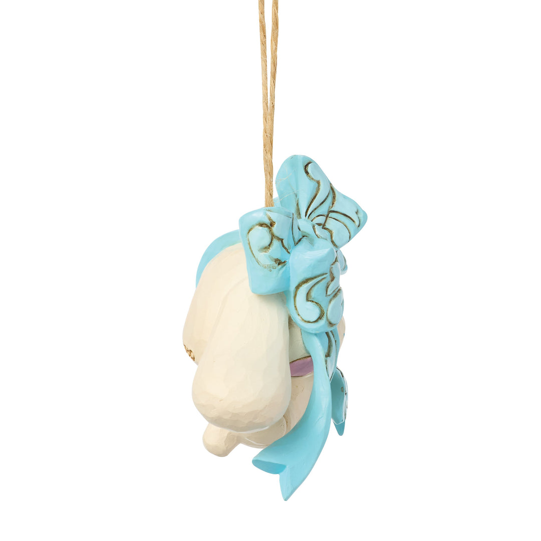Jim Shore Sanrio: Cinnamoroll In Blue Bow Hanging Ornament sparkle-castle