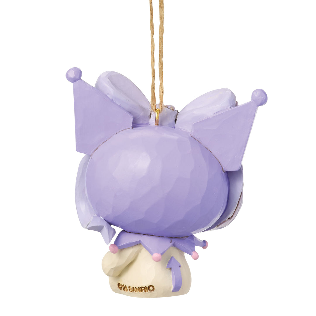 Jim Shore Sanrio: Kuromi In Purple Bow Hanging Ornament sparkle-castle