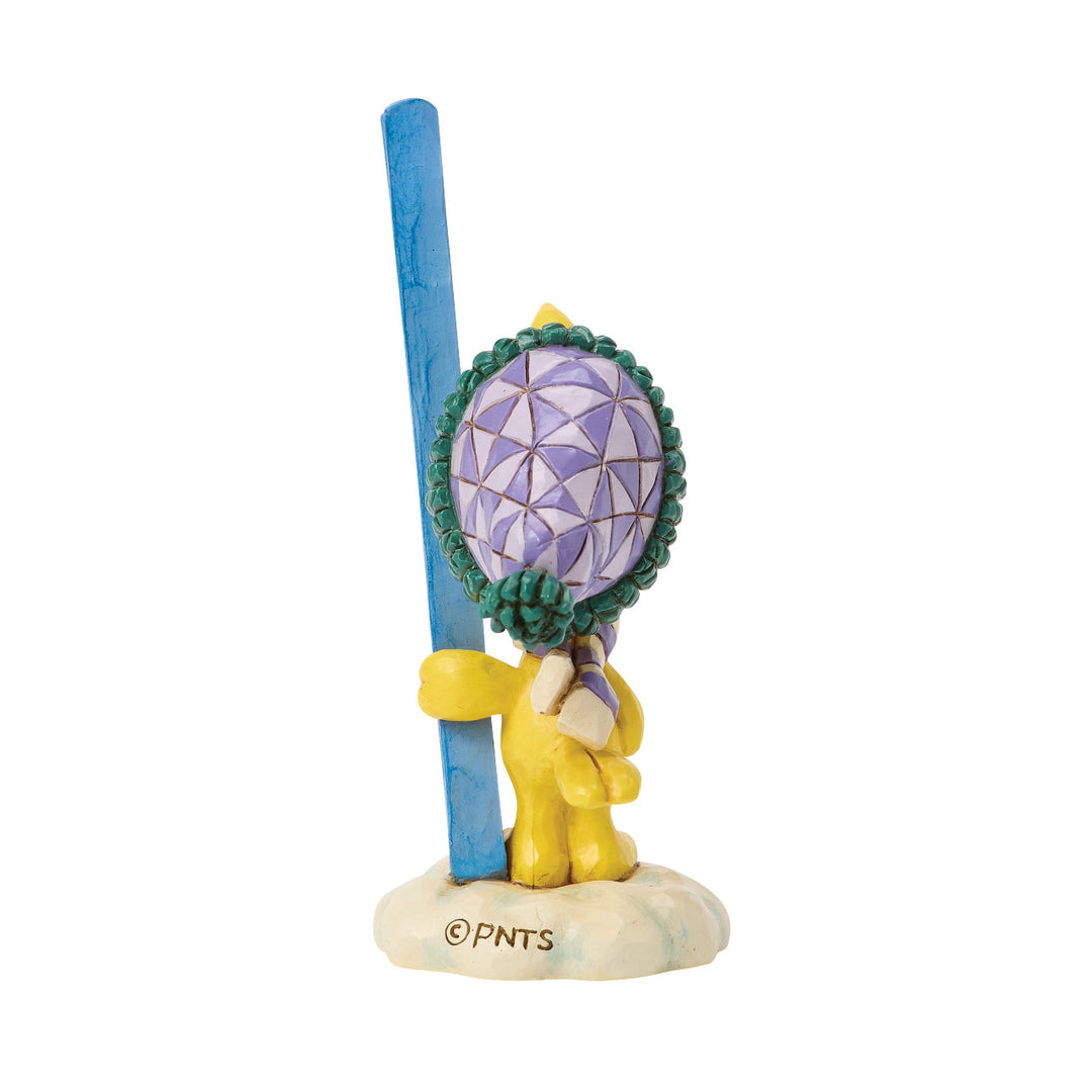 Jim Shore Peanuts: Woodstock with Skis Miniature Figurine sparkle-castle