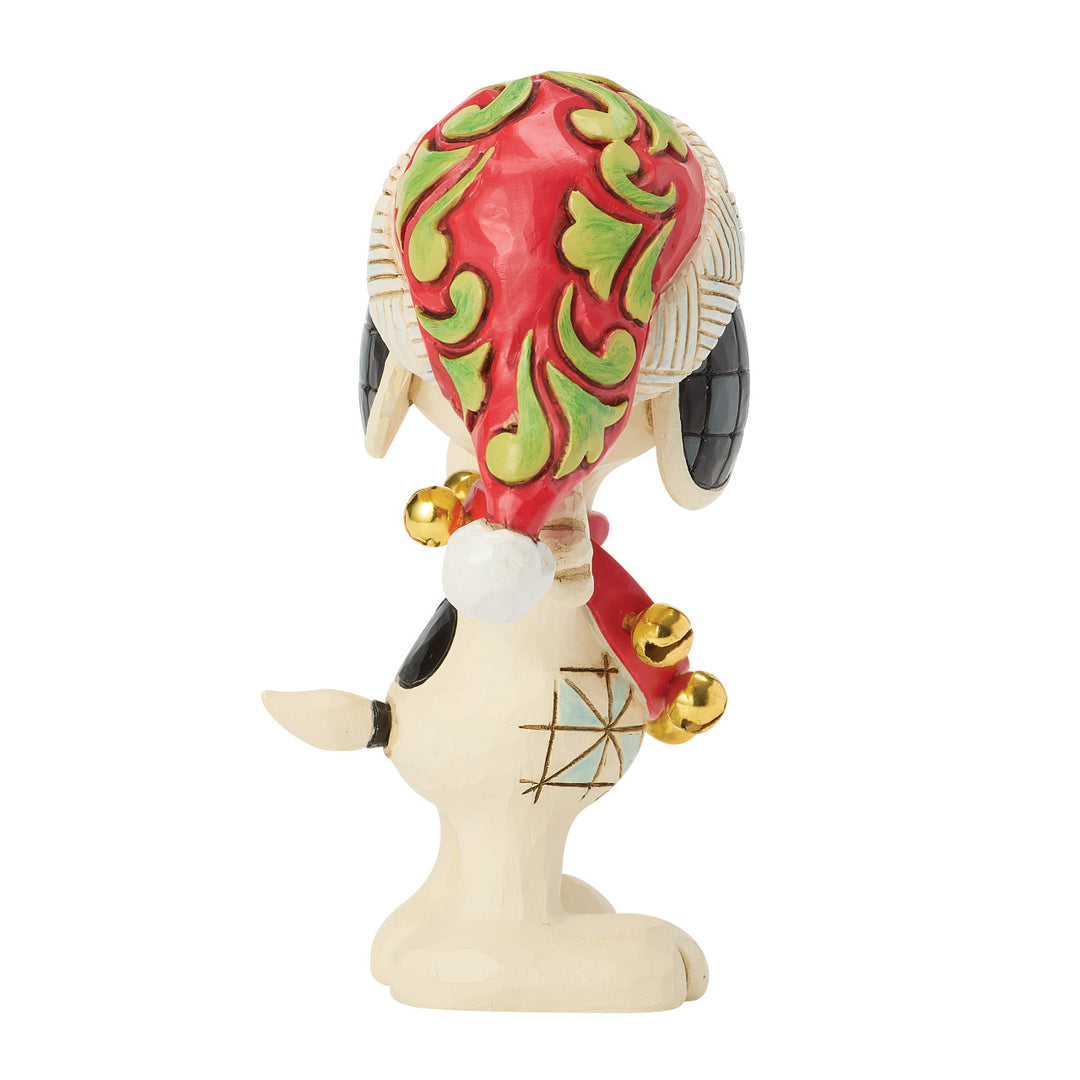 Jim Shore Peanuts: Snoopy with Bells Miniature Figurine sparkle-castle