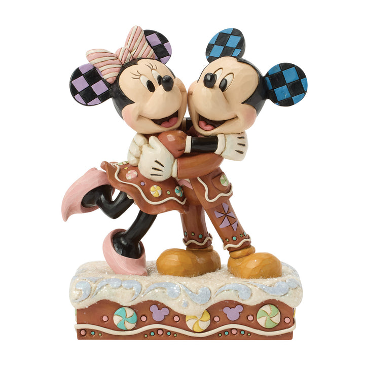 Jim Shore Disney Traditions: Mickey and Minnie Gingerbread Figurine sparkle-castle