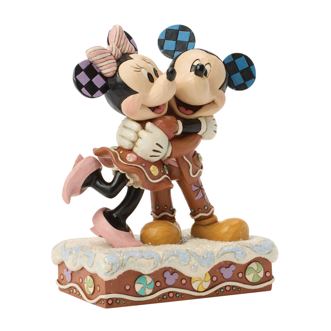 Jim Shore Disney Traditions: Mickey and Minnie Gingerbread Figurine sparkle-castle