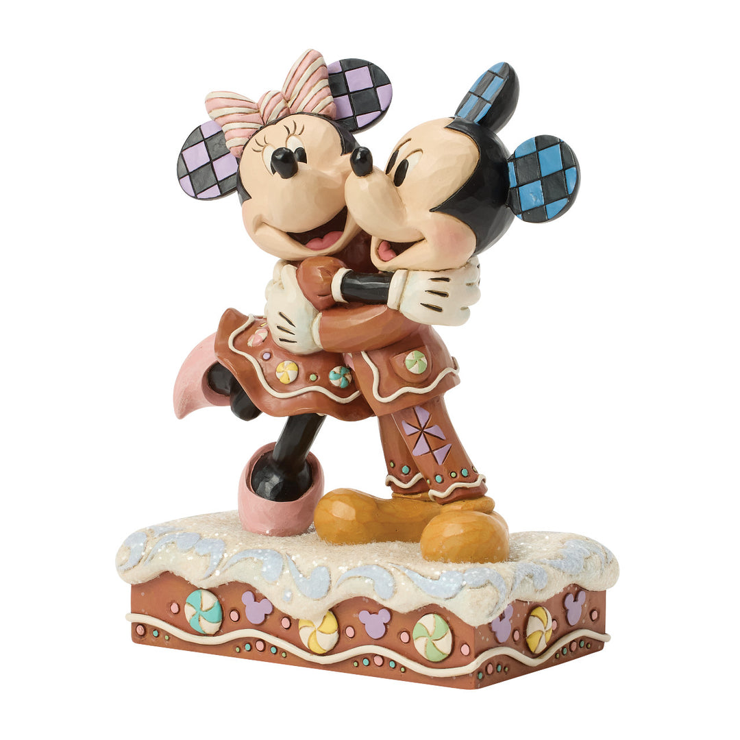 Jim Shore Disney Traditions: Mickey and Minnie Gingerbread Figurine sparkle-castle
