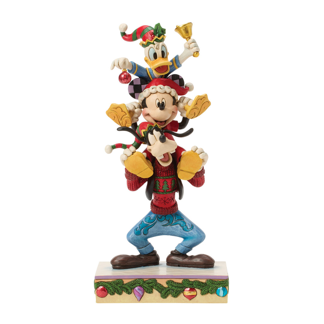 Jim Shore Disney Traditions: Mickey, Donald, and Goofy Stacked Figurine sparkle-castle