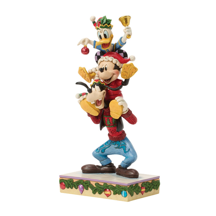 Jim Shore Disney Traditions: Mickey, Donald, and Goofy Stacked Figurine sparkle-castle