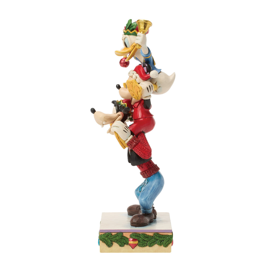 Jim Shore Disney Traditions: Mickey, Donald, and Goofy Stacked Figurine sparkle-castle