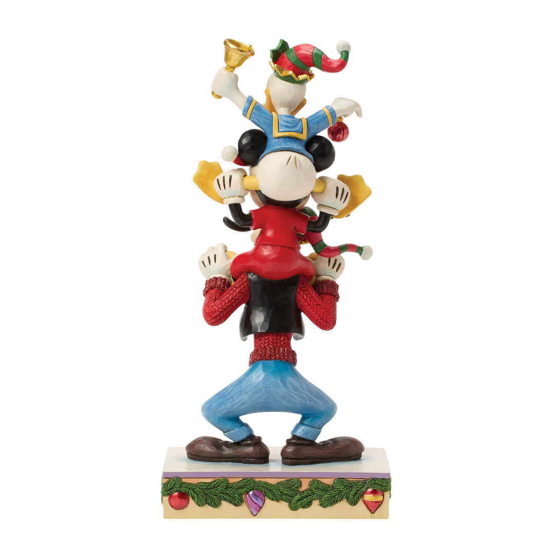 Jim Shore Disney Traditions: Mickey, Donald, and Goofy Stacked Figurine sparkle-castle