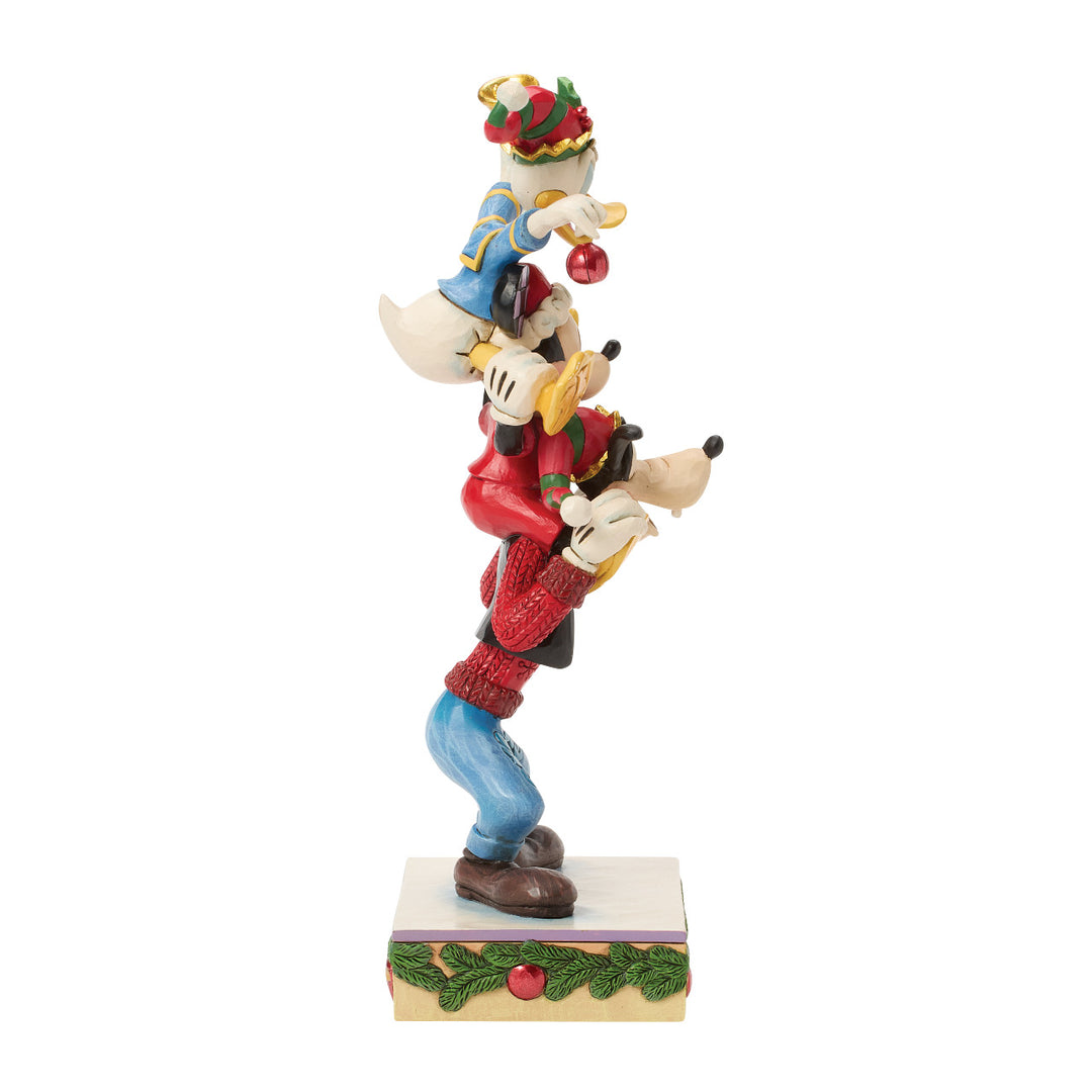 Jim Shore Disney Traditions: Mickey, Donald, and Goofy Stacked Figurine sparkle-castle