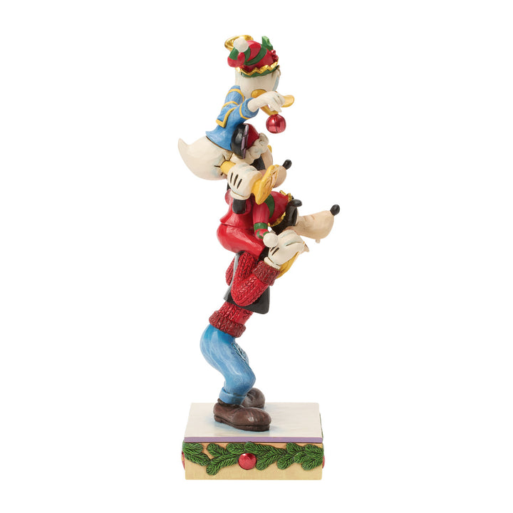 Jim Shore Disney Traditions: Mickey, Donald, and Goofy Stacked Figurine sparkle-castle