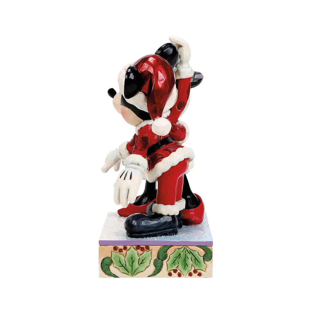Jim Shore Disney Traditions: Mickey & Minnie Mistletoe Figurine sparkle-castle
