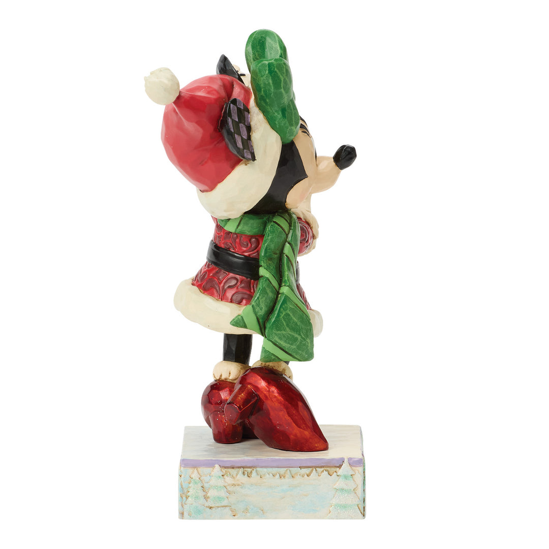 Jim Shore Disney Traditions: Minnie Mouse With Snowflake Figurine sparkle-castle