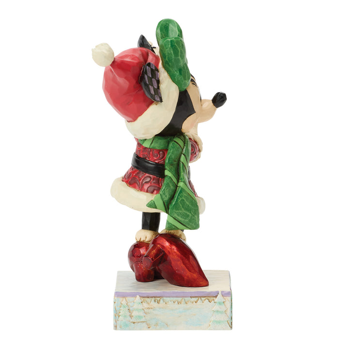 Jim Shore Disney Traditions: Minnie Mouse With Snowflake Figurine sparkle-castle