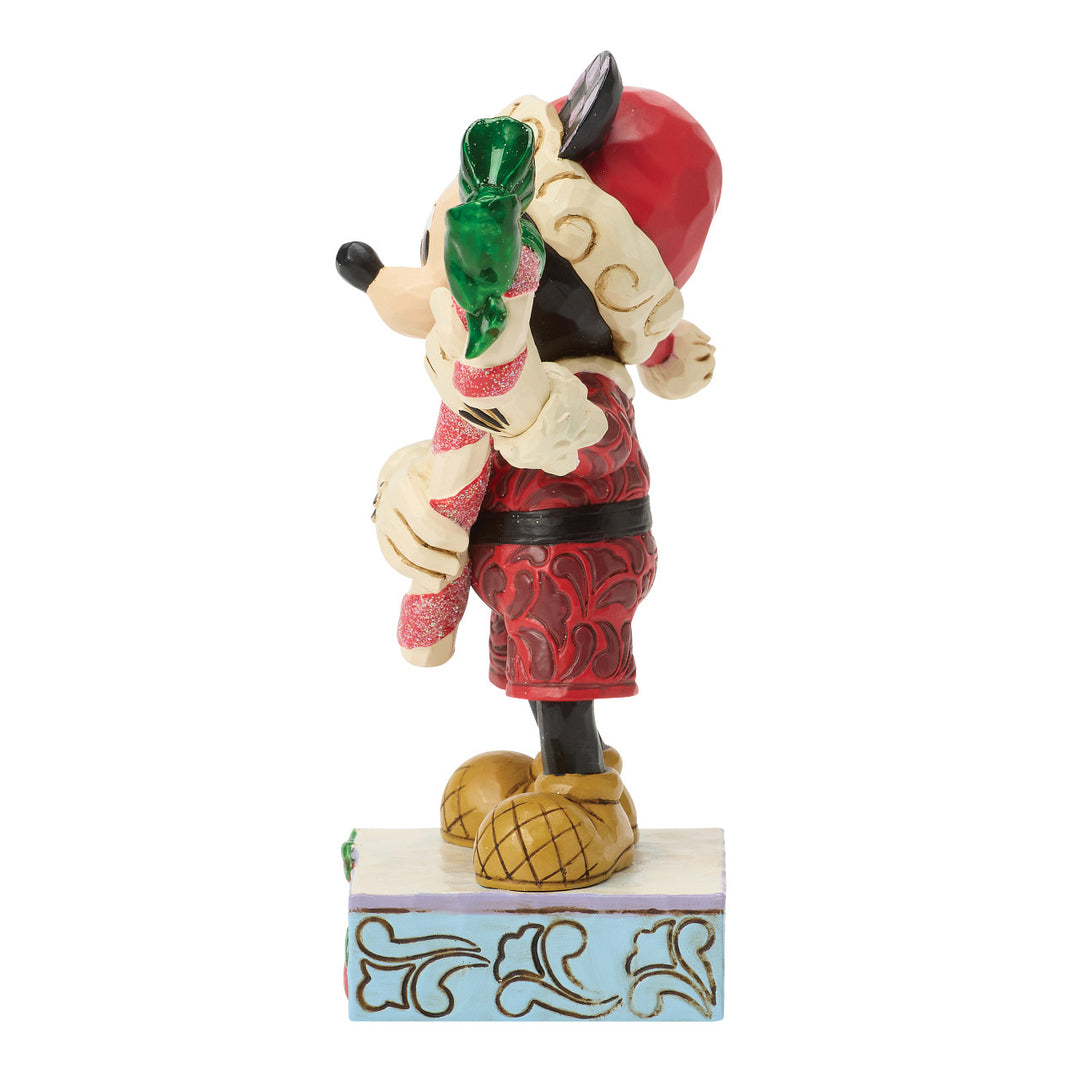 Jim Shore Disney Traditions: Mickey Mouse With Candy Cane Figurine sparkle-castle