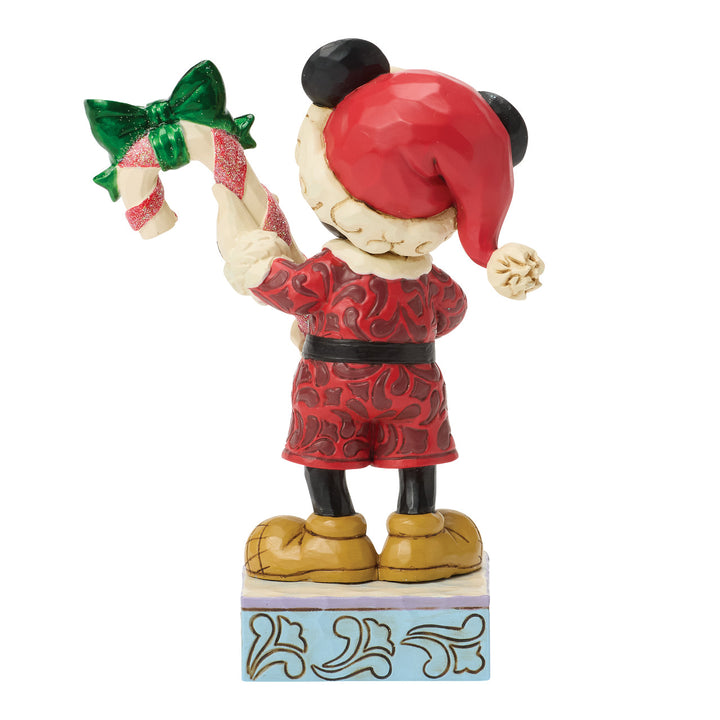 Jim Shore Disney Traditions: Mickey Mouse With Candy Cane Figurine sparkle-castle