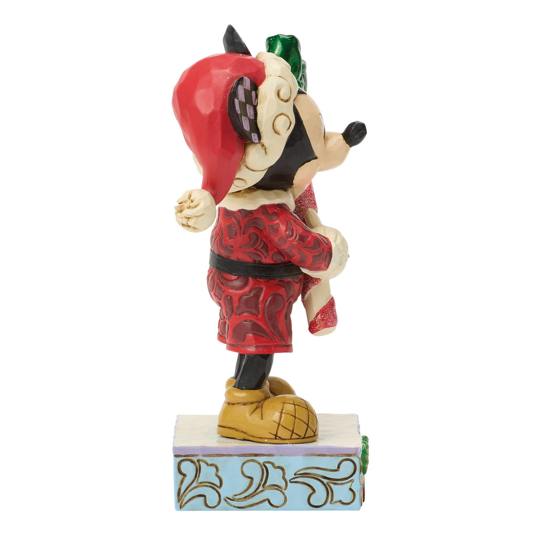 Jim Shore Disney Traditions: Mickey Mouse With Candy Cane Figurine sparkle-castle