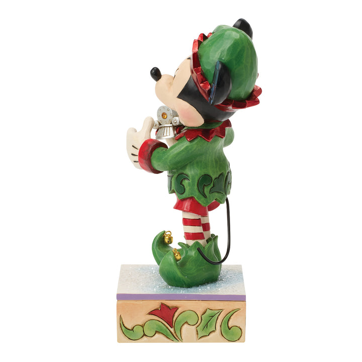 Jim Shore Disney Traditions: Mickey Elf With Train Special Edition Figurine sparkle-castle